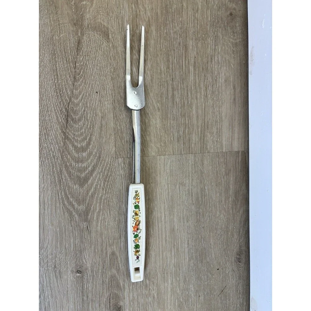 Spice Of Life Meat Serving Fork Ekco Mushrooms Vegetables Corning USA Vintage